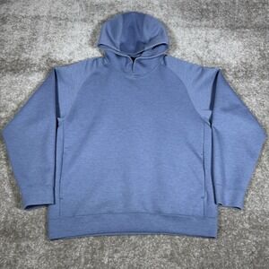 Uniqlo Hoodie Men's Large Blue Stretch‎ Dry Sweat Pullover Performance Soft